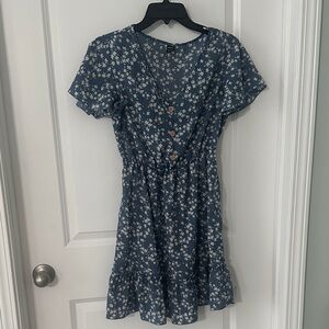 SHEIN Blue Floral Top